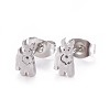 Tarnish Resistant 304 Stainless Steel Puppy Jewelry Sets SJEW-F208-06P-5