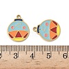 Christmas 304 Stainless Steel Enamel Pendants STAS-Z093-08S-G-3