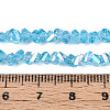 Electroplate Transparent Glass Beads Strands GLAA-N021-4mm-04-4