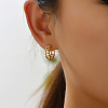 Brass Hollow Heart Hoop Earrings for Women FA5048-2