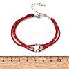 Polyester Multi-Strand Bracelets FB-CBA983F-02P-06-5