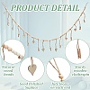 Heart Wooden Beads Hanging Clips HJEW-GO00067-5