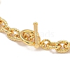 Twist Brass Cable Chain Bracelets for Women BJEW-G703-05G-3