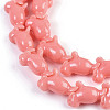 Synthetic Coral Dyed Carved Beads Strands CORA-K009-03-3