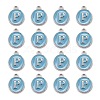 Platinum Plated Alloy Enamel Charms X-ENAM-S118-04P-P-2