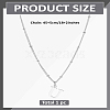 1Pc Brass Chain & 304 Stainless Steel Letter Pendant Necklaces NJEW-LP0001-35U-P-2