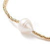 3Pcs 3 Style Natural Pearl & Glass Seed Beaded Stretch Bracelets Set for Women BJEW-JB08889-7