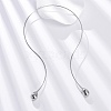 304 Stainless Steel Open Teardrop Choker Necklaces for Women NJEW-C068-01P-2