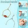 4Pcs 2 Colors Adjustable Brass Chain Finger Ring Making RJEW-CJ00001-3