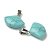 Synthetic Turquoise Pendants G-Z067-05P-10-2