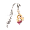 Mermaid Resin Pendant Bookmarks AJEW-JK00269-02-1