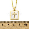 Brass Micro Pave Clear Cubic Zirconia Pendant Necklaces NJEW-C071-05B-G-5