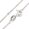 925 Sterling Silver Box Chain Necklaces NJEW-C052-05P-2