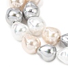 Electroplated Glass Shell Pearl Beads Strands BSHE-B009-D03-01-3