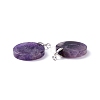 Natural Gemstone Pendants G-P459-02-4