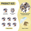 30Pcs Handmade Gold Sand Lampwork Beads LAMP-TA0002-37A-3