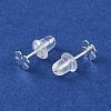 999 Sterling Silver Stud Earrings for Women EJEW-S215-30S-01-2
