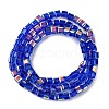 Electroplate Glass Beads Strands EGLA-H108-01A-HP03-4