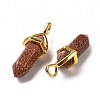 Synthetic Goldstone Pointed Pendants G-K329-12G-3