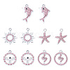 10Pcs 5 Styles Alloy Pendants FIND-TADJ0001-26B-1
