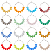 16Pcs 16 Colors Faceted Glass Beaded Wine Glass Charms AJEW-AB00065-1