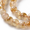 Heated Natural Citrine Beads Strands G-S362-105B-5