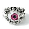 Evil Eye Alloy Acrylic Adjustable Rings RJEW-K275-51AS-02-2