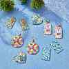 20Pcs 5 Style Printed Transparent Acrylic Pendants MACR-SZ0001-77-4