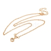 Brass Pave Clear Cubic Zirconia Cable Chain Hexagon Pendant Necklaces for Women NJEW-U006-02C-KCG-2