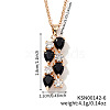 Brass Cubic Zirconia Long Tassel Pendant Necklaces for Fashionable Statement Style DV3387-6-1