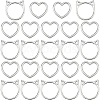 BENECREAT 24Pcs 2 Style Alloy Linking Rings FIND-BC0003-32-1