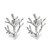 304 Stainless Steel Tree Branch Stud Earrings EJEW-D281-08S-1