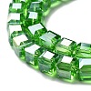Electroplate Glass Beads Strands EGLA-R030-8x8mm-M-4