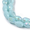 Opaque Solid Color Electroplate Glass Beads Strands LS-EGLA-N013-P4mm-B11-3
