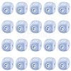 20Pcs Blue Cube Letter Silicone Beads 12x12x12mm Square Dice Alphabet Beads with 2mm Hole Spacer Loose Letter Beads for Bracelet Necklace Jewelry Making JX434G-1