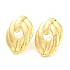 Hollow Oval Rack Plating Brass Stud Earrings EJEW-A028-09G-1