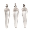 Natural Quartz Crystal Pointed Pendants G-D089-01P-07-1