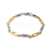 304 Stainless Steel Link Chain Bracelets BJEW-B078-114GP-1