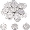 Unicraftale 18Pcs 3 Style 304 Stainless Steel Pendants STAS-UN0023-66-1