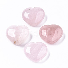Natural Rose Quartz Heart Love Stone G-S364-062B