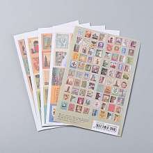 Postage Stamp Shape DIY Paper Label Paster Picture Stickers AJEW-L058-50
