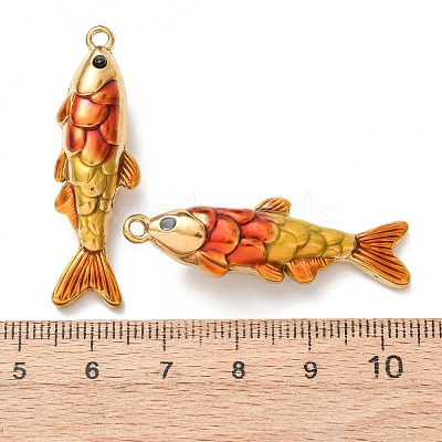 304 Stainless Steel Enamel Pendants STAS-Z193-13G-04B-1