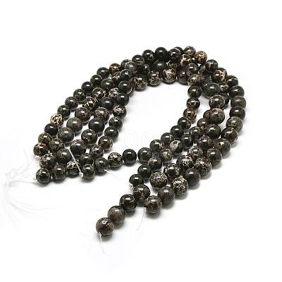 Round Natural Imperial Jasper Beads X-G-I122-6mm-11-1