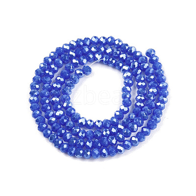Electroplate Glass Beads Strands EGLA-A044-P1mm-A32-1