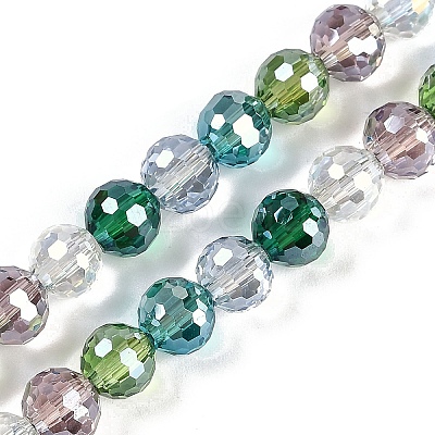 Electroplate Glass Beads Strands EGLA-B009-03-1