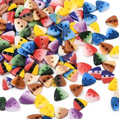 2-Hole Glass Buttons PORC-R010-14-1
