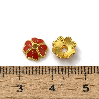 Alloy Enamel Beads Caps FIND-G074-02C-1