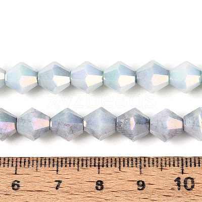 Anti-Tarnish Electroplate Glass Beads Strands GLAA-T025-8mm-12E-1