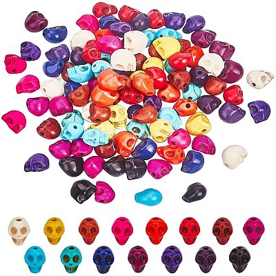 15 Colors Dyed Synthetic Turquoise Beads G-GA0001-02-1