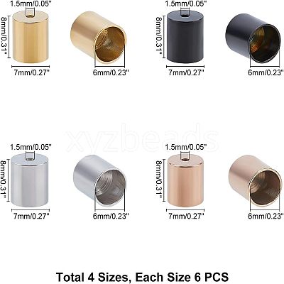 PVD Vacuum Plating 304 Stainless Steel Cord Ends STAS-UN0010-54-1